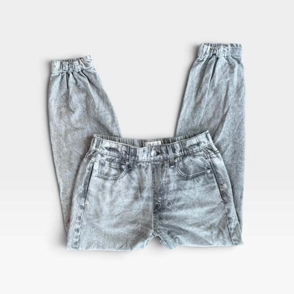Rag & Bone Miramar Jogger | Grey Acid Wash Faux Denim Sweatpants | Womens Size S